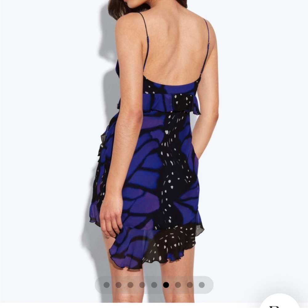 NWT Rat & Boa Beatriz Dress New Purple Mini Silk Black Butterfly Small Cocktail - Picture 8 of 13